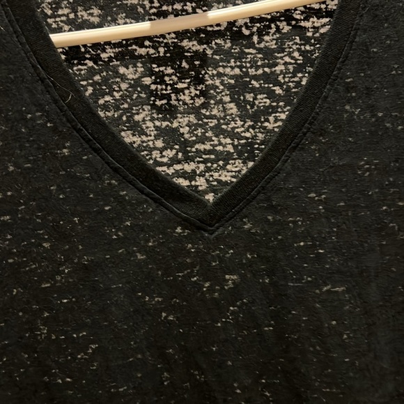 Soffe burnout black v neck shirt medium - Picture 4 of 5
